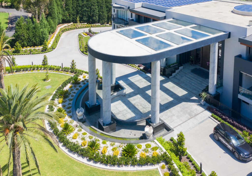 Giant mansion aerial